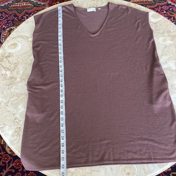 Wilfred Free Marcoux Brown V-Neck Oversized Mini Dress - Picture 14 of 14